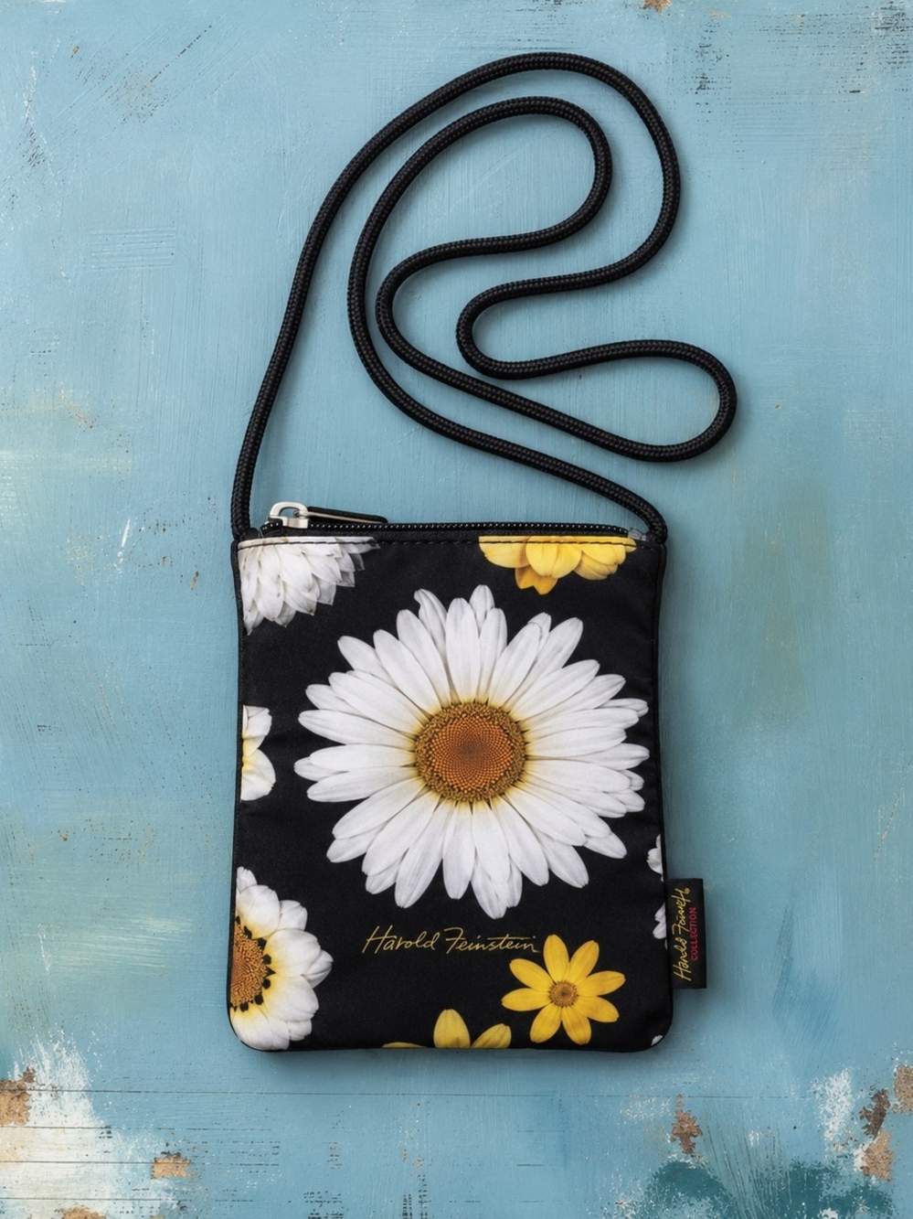 Harold Feinstein Collection Daisy Floral Crossbody Bag, Mini Travel Pouch